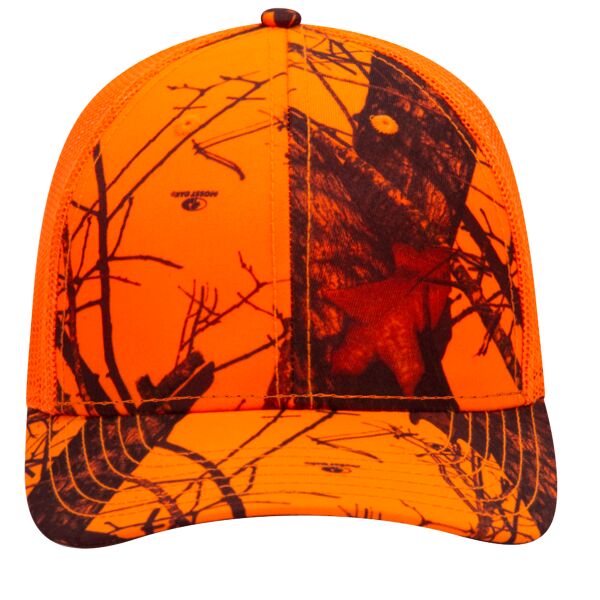 OTTO CAP® Mossy Oak Camouflage 6 Panel Low Profile Mesh Back Trucker Hat Thumbnail