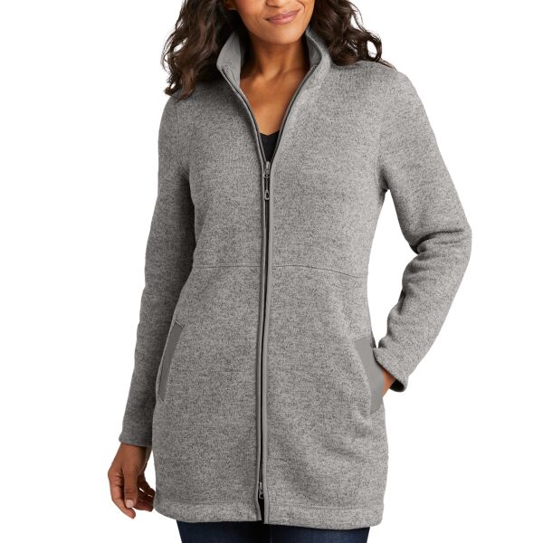 Women's Arc Sweater Fleece Long Jacket Thumbnail