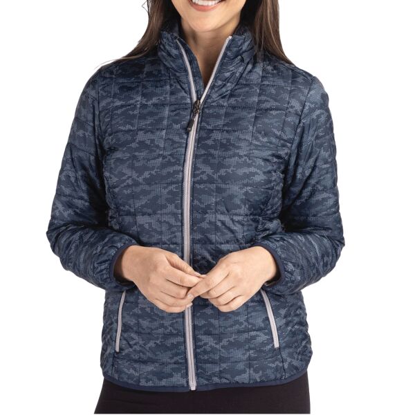 Cutter & Buck Rainier PrimaLoft Womens Eco Insulated Full Zip Printed Puffer Jacket Thumbnail