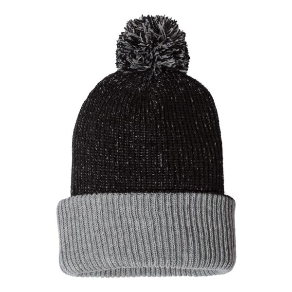 Sportsman 12" Knit Speckled Pom-Pom Beanie Thumbnail