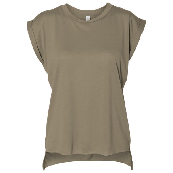 Women’s Flowy Rolled Cuffs Muscle Tee Thumbnail