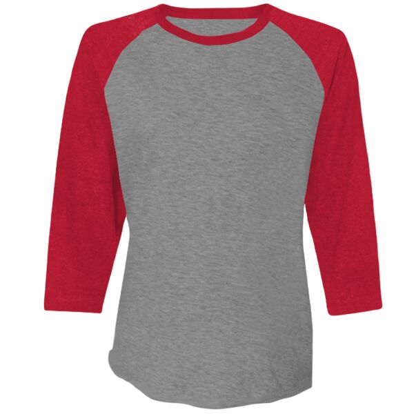 Next Level Unisex Tri-Blend 3/4-Sleeve Raglan Custom Lettering Thumbnail