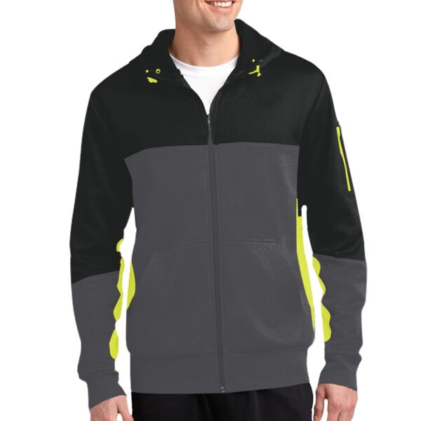 Adult Fleece Colorblock Jacket Thumbnail