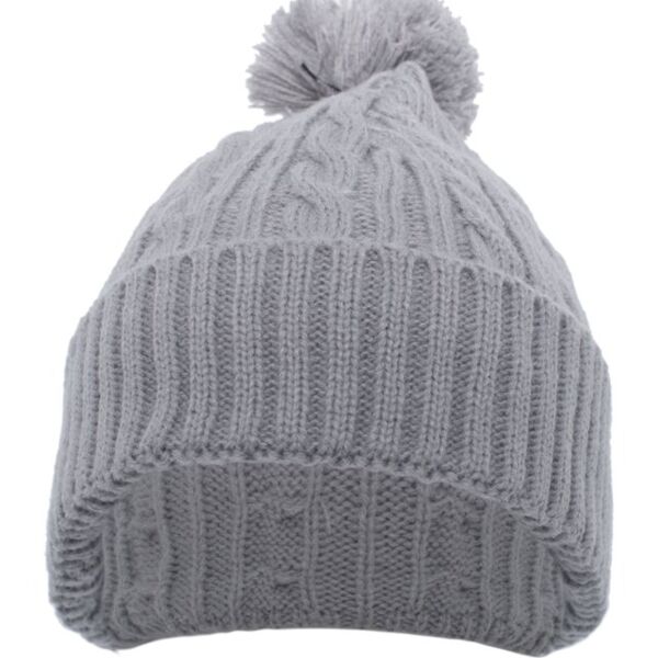 Cable Knit Pom-Pom Beanie Thumbnail